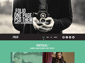 .FOLIO PSD na HTML One Page